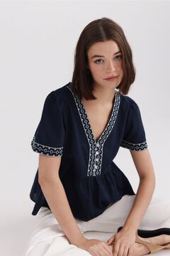 Springfield Peplum shirt with neckline details