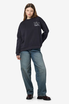 Noisy May Sweatshirt b&aacute;sico com bordado lateral