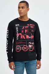 Inside Camiseta Estampada Texto negro