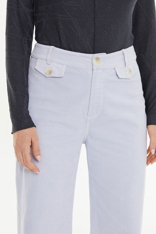 System Action Pantalón micropana marfil