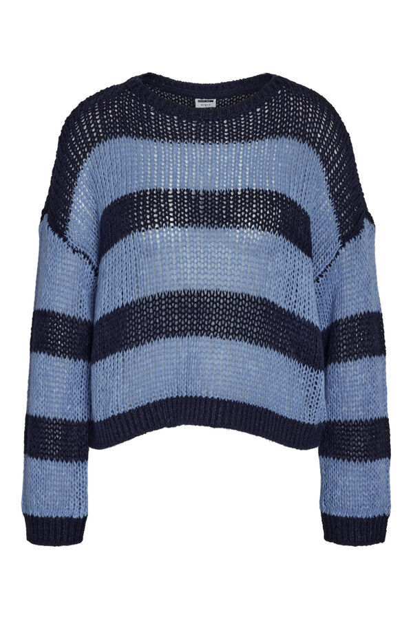 Springfield Striped sweater with long sleeve and round neckline  navy