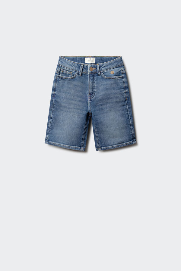 Springfield Kids Bermuda vaquera slim knit ni&ntilde;o azul