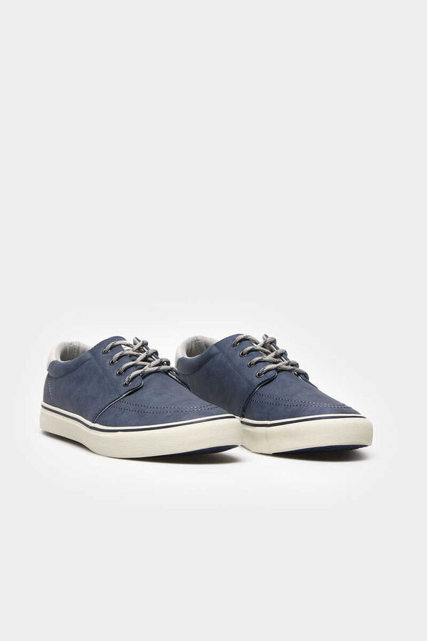 Springfield Faux leather trainer bluish