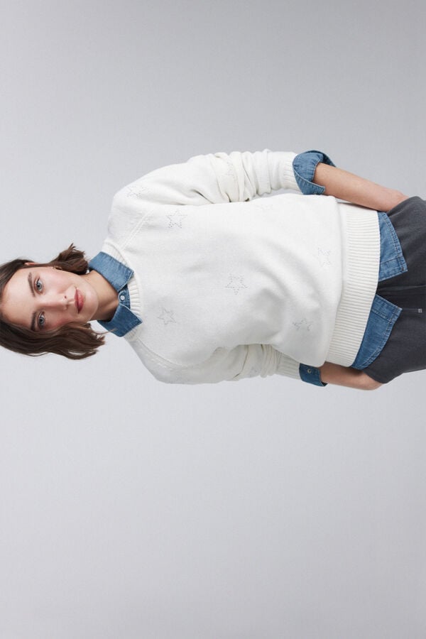 Springfield Pull &eacute;toiles blanc