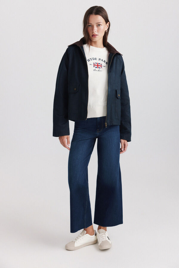 Springfield Flag knit jumper white