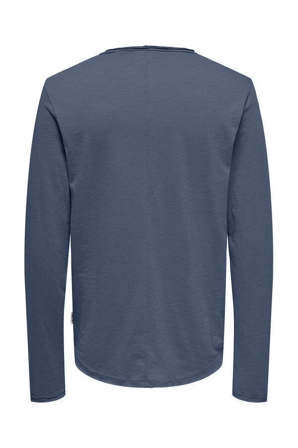 Only & Sons Camiseta manga larga azul