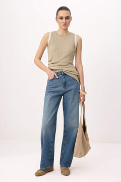 Trendyol Vaquero wide leg de tiro alto