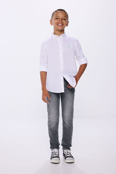 Springfield Camisa pinpoint menino branco