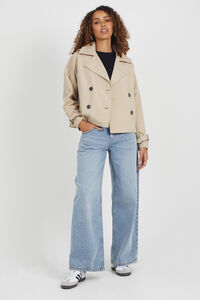 Brave Soul Gabardina corta con doble botonadura