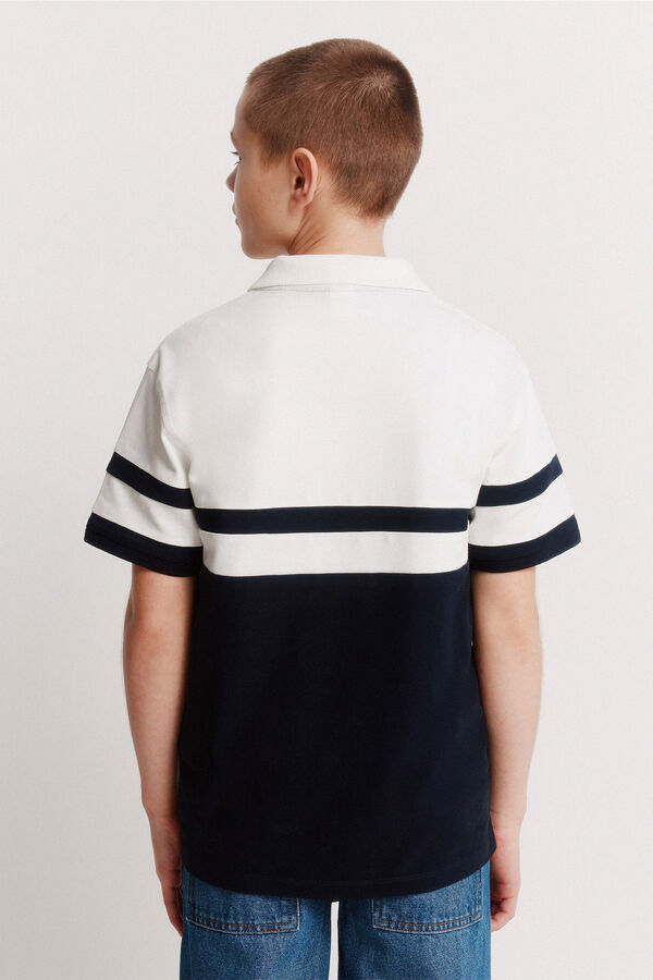 Springfield Kids Dečija prugasta majica polo Plava