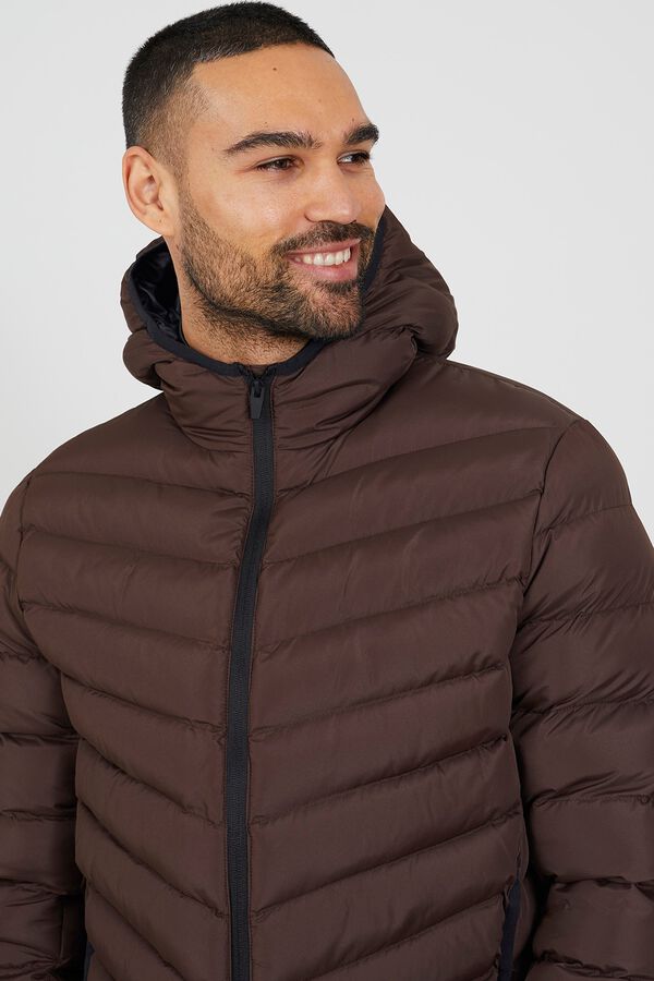 Brave Soul Lightweight puffer jacket nude