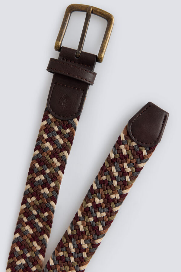 Springfield Multicoloured braided belt printed
