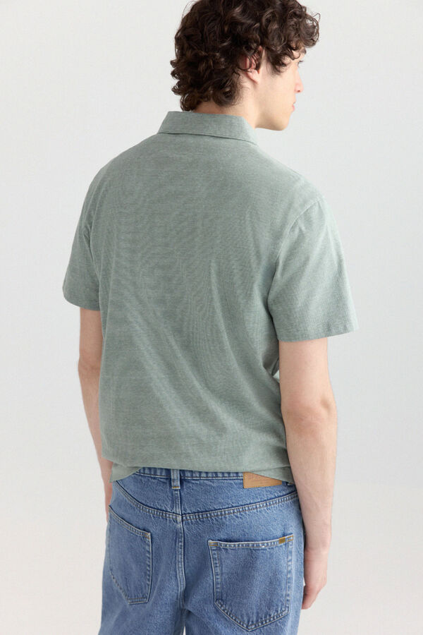Springfield Microraya jersey slim fit polo shirt green