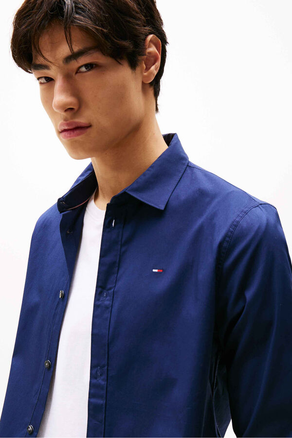 Tommy Jeans Slim stretch shirt blue