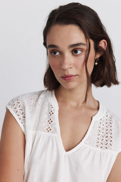 Springfield Tricou broderie elvețiană