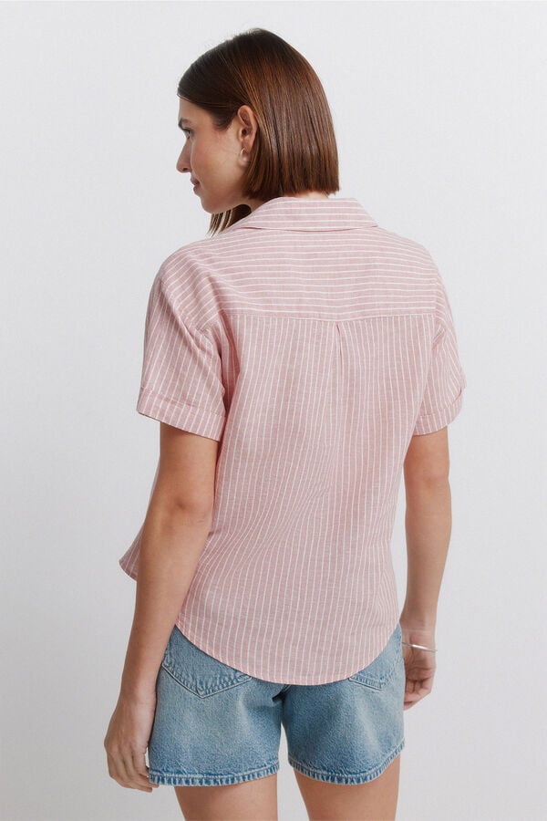 Springfield Linen short sleeve shirt pink