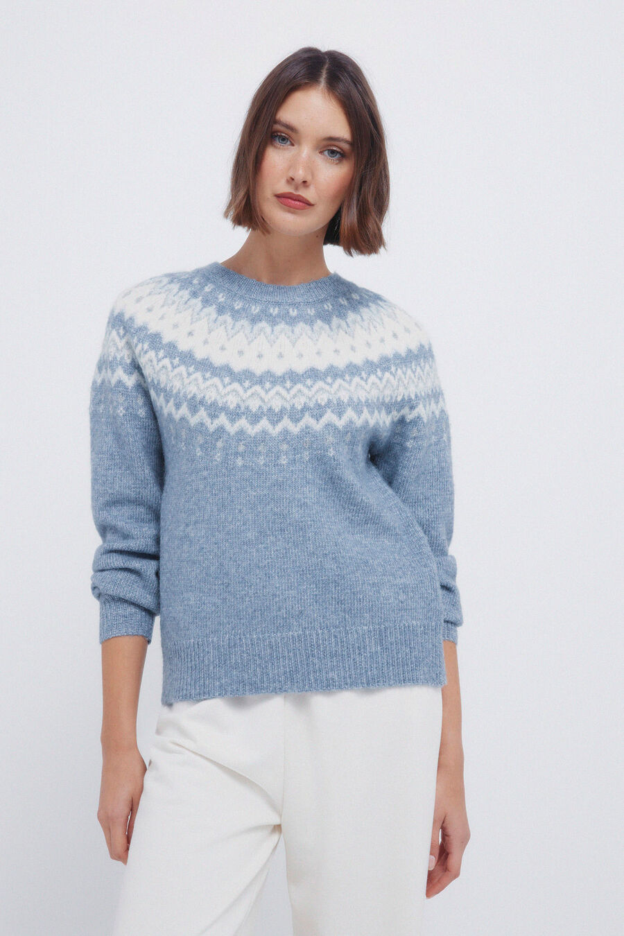 Jersey cenefa jacquard