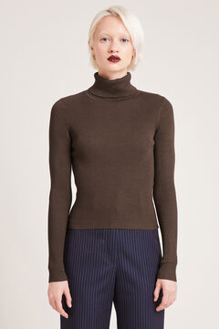 Springfield Ribbed roll-neck sweater camel