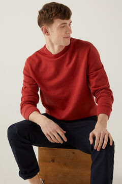 Springfield Z&aacute;rt nyak&uacute; pul&oacute;ver burgundy