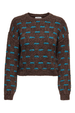 Springfield Two-tone round neck jumper camel