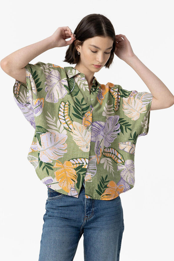 Springfield Printed blouse koraljna
