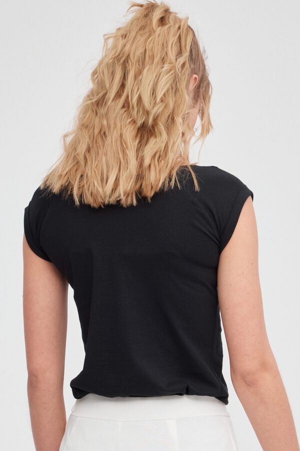 Inside Round neck T-shirt black