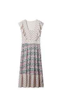 Springfield Vestido midi estampado com folhos