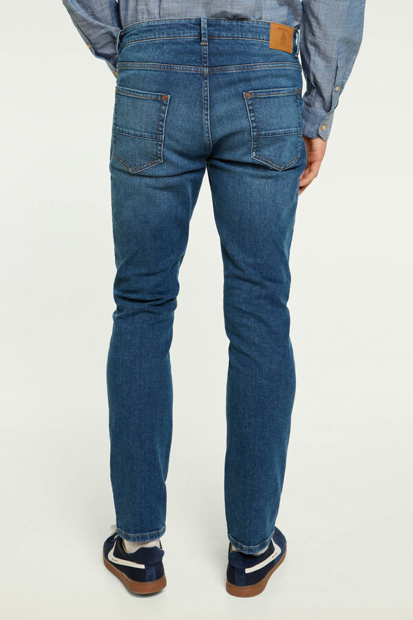 Springfield Jeans slim lavé moyen foncé bleuté