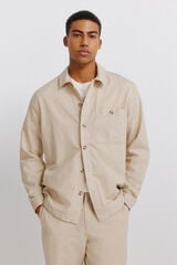 Springfield Linen overshirt with pocket grey