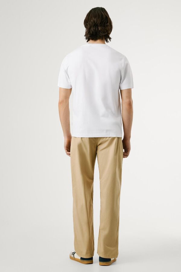 Pepe Jeans Camiseta Logo Estampado Fit Regular blanco