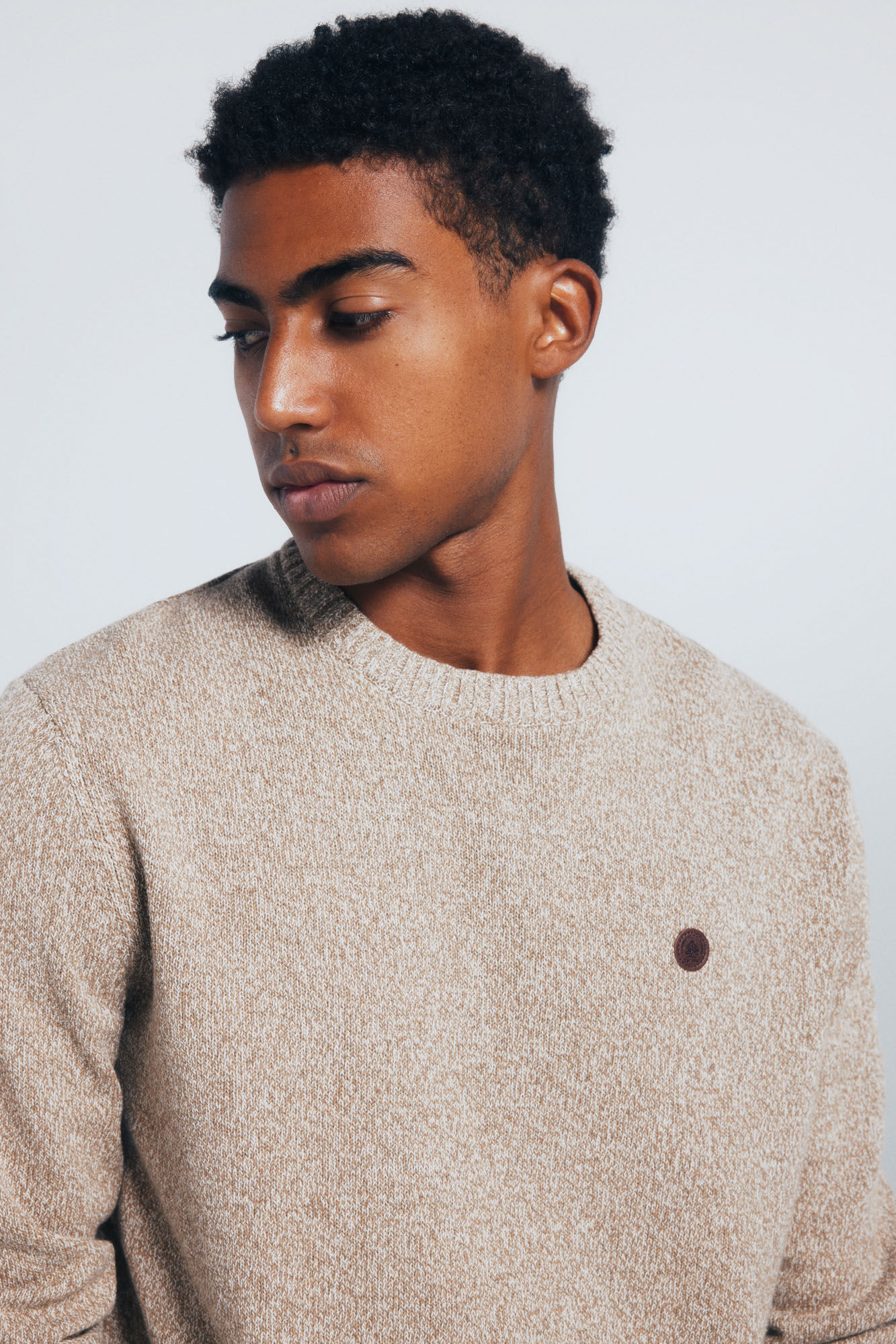 Springfield Jednobojan fantazijski uvijeni džemper