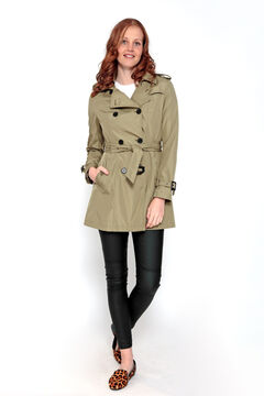 Springfield Buttoned trench coat with belt gris