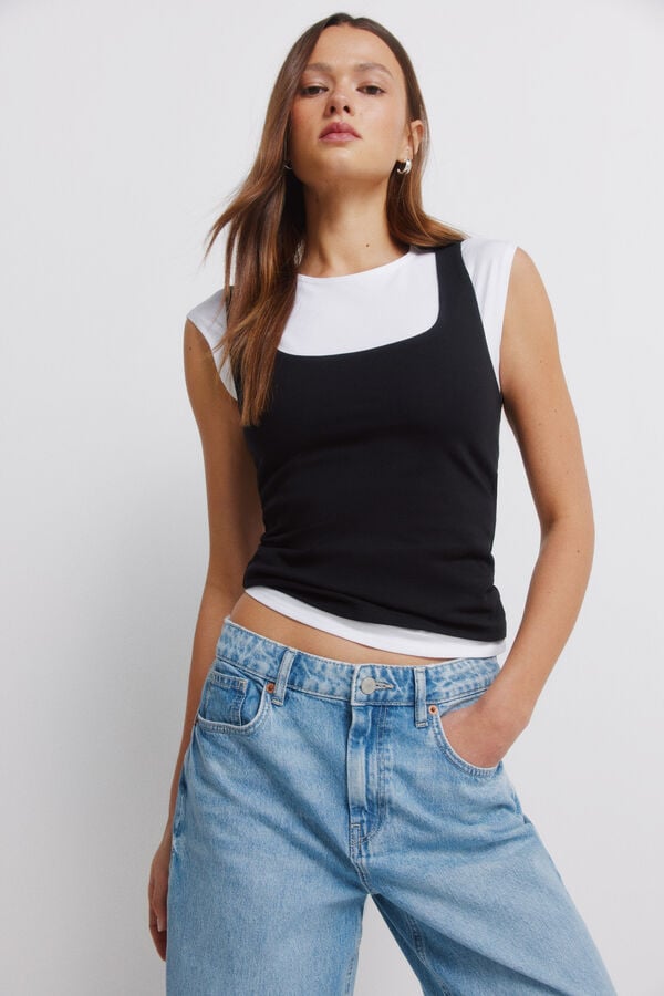 Springfield Jeans wide azul