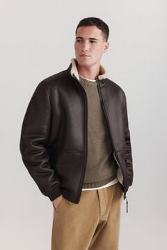 Springfield Faux suede double-faced jacket