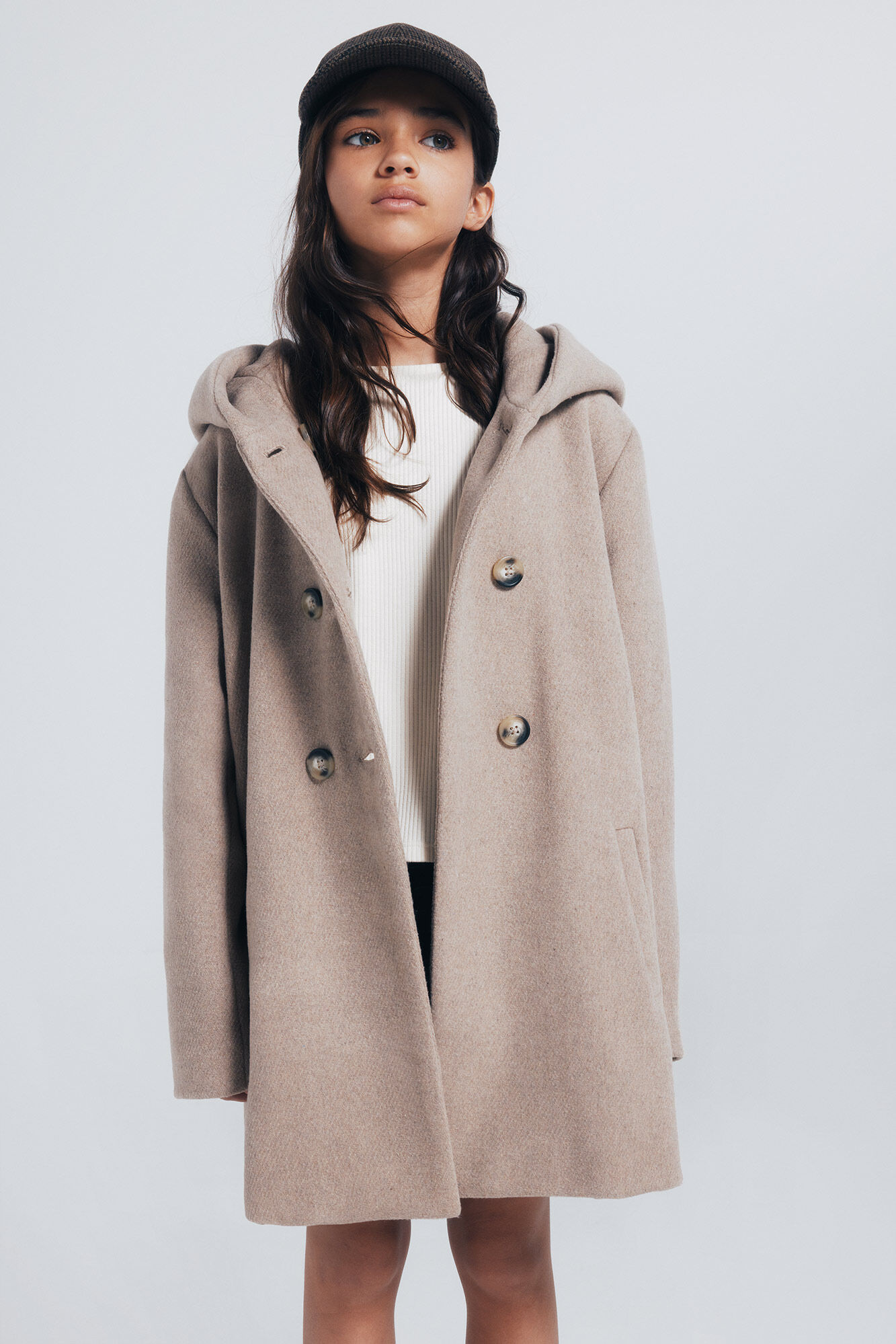 Springfield Kids Kaput od sukna na preklop za devojčice