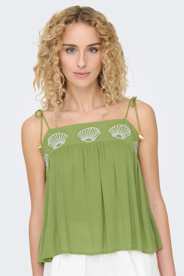 Springfield Embroidered vest top green