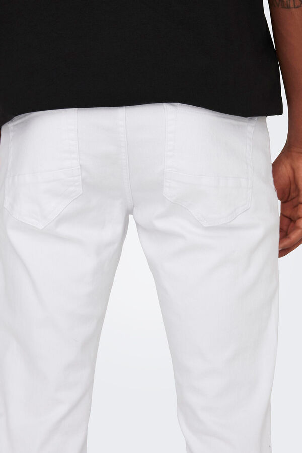 Springfield Jeans blanco cinco bolsillos blanco