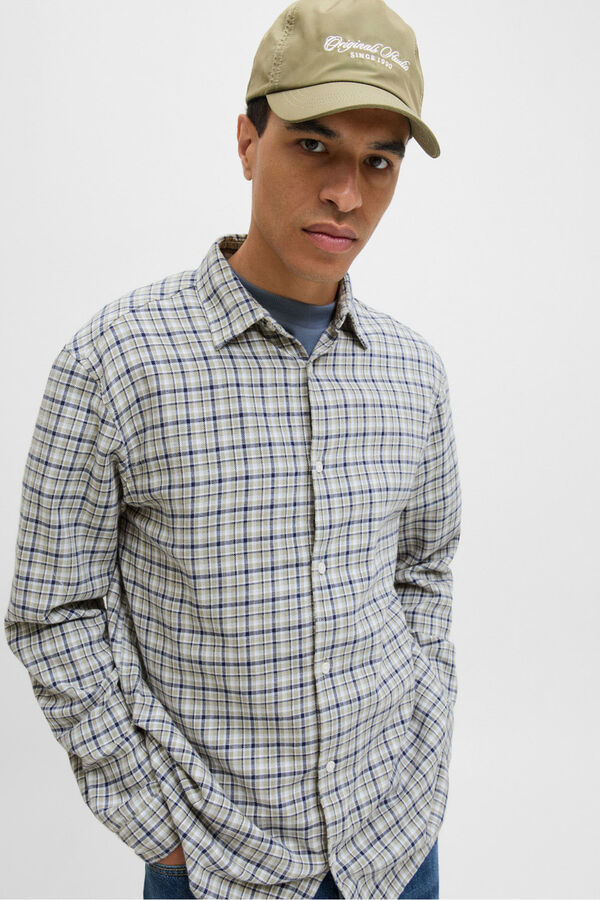 Jack & Jones Camisa franela cuadros azul