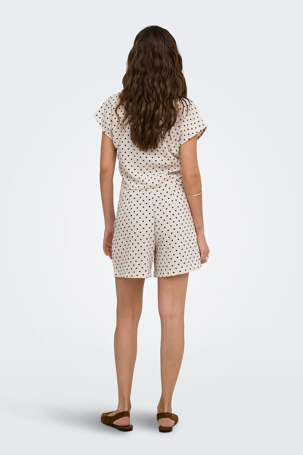 Only Polka-dot short sleeve shirt brown