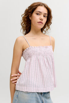 Jack & Jones Top seersucker algod&oacute;n