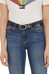Tommy Jeans Cinto preto Tommy Jeans com fivela de metal