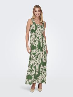 Springfield Langes Kleid Raffung grün