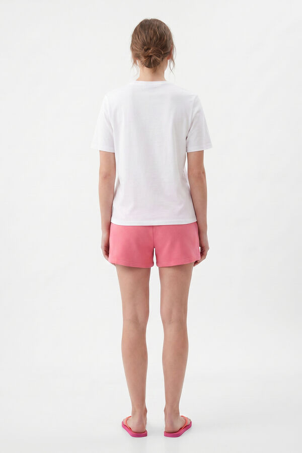 Pieces Front print short sleeve T-shirt white