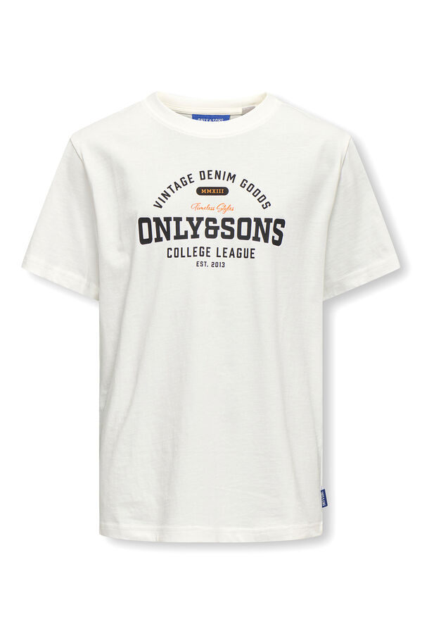 Only & Sons Junior Short-sleeved T-shirt white