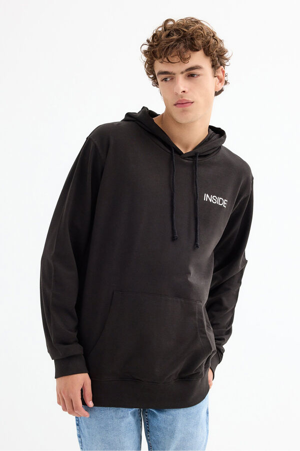 Inside Sudadera B&aacute;sica Logo negro