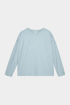 Springfield T-shirt with Studded Collar Design grey