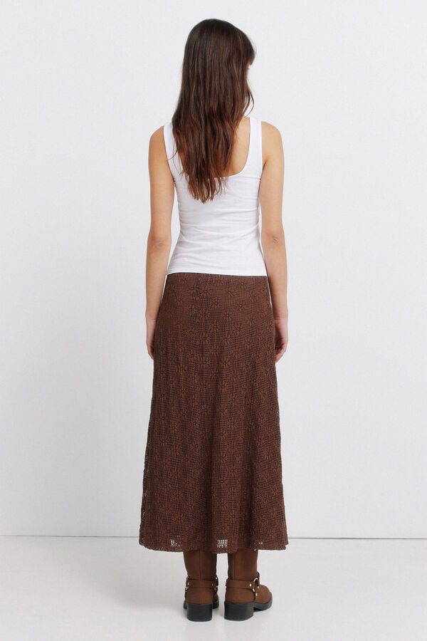 Springfield Midi structured skirt nude