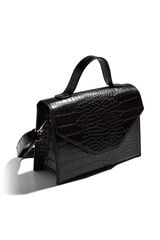 Springfield Handtasche mit Kroko-Print schwarz