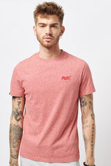 Springfield Organic cotton T-shirt with Vintage Logo embroidery rouge