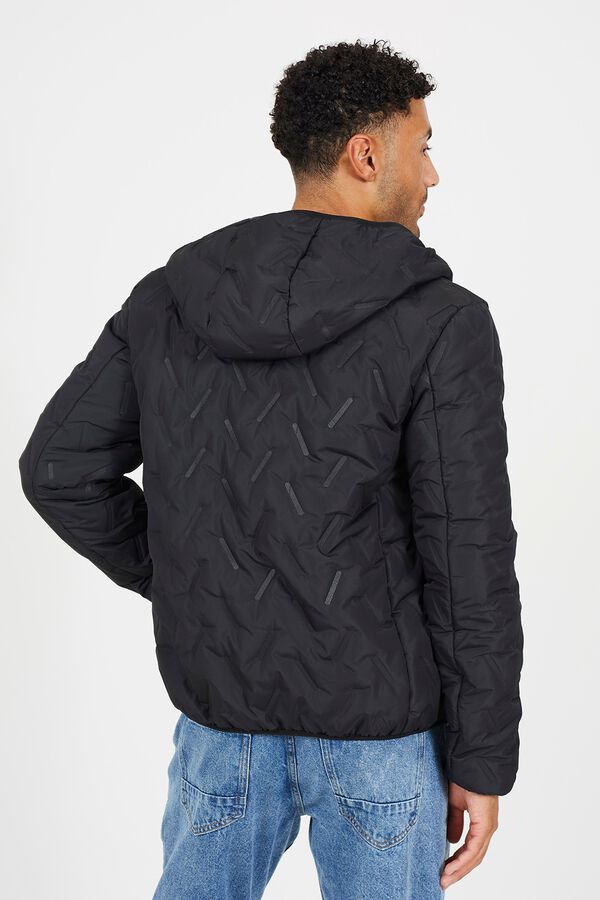 Brave Soul Puffer jacket with hood black